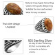 Anillo Vintage para hombre, anillo de plata 925, piedra de ágata loca Natural, tendencia auspiciosa Punk, joyería turca hecha a mano, regalo de boda - malaquita tienda 36