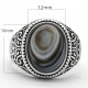 Anillo de plata 925 para hombre con piedra de ónix de ojo Natural, joyería de plata, regalos del Día de San Valentín, anillos de compromiso para hombres y mujeres, regalos - malaquita tienda 36