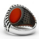 Anillo de plata S925, ágata roja Natural, regalo hecho a mano para hombres, joyería de lujo para fiestas, regalo de cola del Día de San Valentín - malaquita tienda 36