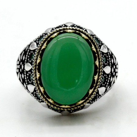 Anillo de plata s925 de ágata verde Natural para hombre, anillo de piedra Natural ovalada tallada Retro pura, conjunto de joyería para hombre, anillo de pareja para mujer Anillo de plata s925 de ágata verde Natural para hombre, anillo de piedra Natural ovalada tallada Retro pura, conjunto de joyería para hombre, anillo de pareja para mujer