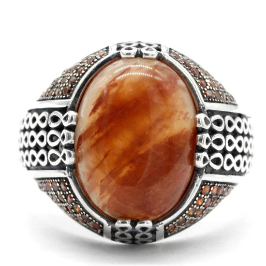 Anillo de Plata de Ley 925 para hombre, anillo Vintage de piedra de cuarzo Natural de estilo árabe de Oriente Medio, anillo de fiesta turco para hombres y mujeres Anillo de Plata de Ley 925 para hombre, anillo Vintage de piedra de cuarzo Natural de estilo árabe de Oriente Medio, anillo de fiesta turco para hombres y mujeres - malaquita tienda 36