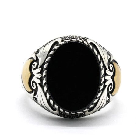 Anillo Türkiye para hombre, Plata de Ley 925, ónix negro, anillo cuadrado de piedra Natural, sello clásico Simple, joyería, regalo para hombres y mujeres Anillo Türkiye para hombre, Plata de Ley 925, ónix negro, anillo cuadrado de piedra Natural, sello clásico Simple, joyería, regalo para hombres y mujeres