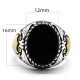 Anillo Türkiye para hombre, Plata de Ley 925, ónix negro, anillo cuadrado de piedra Natural, sello clásico Simple, joyería, regalo para hombres y mujeres - malaquita tienda 36