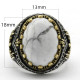 Anillos de plata de ley 925 con turquesa blanca Natural para hombre, moda Punk turca, anillos de boda de compromiso para hombre y mujer, joyería - malaquita tienda 36
