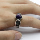 Anillo hecho a mano de plata de ley S925 para hombre, regalo de fiesta de vacaciones clásico Retro de cristal de dragón púrpura Natural de Türkiye - malaquita tienda 36