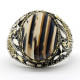 Anillo de ágata marina de cambio Gradual de Plata de Ley 925 con Spinel Türkiye, conjunto de joyería, anillo de pareja de moda para mujer - malaquita tienda 36