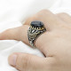 Anillo de ágata marina de cambio Gradual de Plata de Ley 925 con Spinel Türkiye, conjunto de joyería, anillo de pareja de moda para mujer - malaquita tienda 36