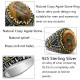 Anillo de plata 925 para hombres y mujeres, anillo ovalado de alta calidad con piedra de ágata roja Natural, joyería de moda, anillo de boda de tendencia Punk turco - malaquita tienda 36
