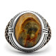 Anillos para hombres, piedra de ónix loco Natural, joyería de estilo Punk turco en plata esterlina, anillos de pareja de oro rosa, ANEL PARA MUJER - malaquita tienda 36