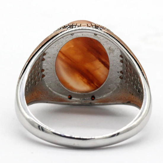 Anillos de plata 925 con piedra de cuarzo Natural para hombre, joyería de oro rosa, regalos de Navidad, joyería de compromiso para boda, anillos de plata - malaquita tienda 36