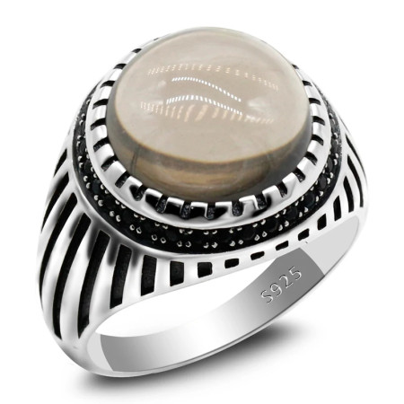 Anillo de plata de ley S925 para hombre, citrino Natural, estilo Punk, conjunto de anillos de pavo Vintage, conjunto de joyería, anillo hecho a mano para mujer Anillo de plata de ley S925 para hombre, citrino Natural, estilo Punk, conjunto de anillos de pavo Vintage, conjunto de joyería, anillo hecho a mano para mujer
