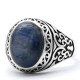 Anillo de plata de ley Türkiye s925 para hombre, gema Natural Punk Türkiye, joyería de zafiro Natural, conjunto de regalo para Festival - malaquita tienda 36