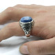 Anillo de plata de ley Türkiye s925 para hombre, gema Natural Punk Türkiye, joyería de zafiro Natural, conjunto de regalo para Festival - malaquita tienda 36
