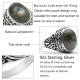 Anillo de plata pura S925 con piedras preciosas naturales, anillo T ü rkiye para hombre, joyería retro hecha a mano, joyería para mujer, regalo de aniversario - malaquita tienda 36