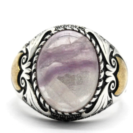 Anillos de plata de ley 925 para hombre, conjunto clásico Vintage de Turquía, anillos de piedra grandes de fluorita Natural, anillos de plata para hombre con piedras Anillos de plata de ley 925 para hombre, conjunto clásico Vintage de Turquía, anillos de piedra grandes de fluorita Natural, anillos de plata para hombre con piedras