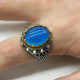 Joyería turca, piedra de ágata Natural para hombres, anillo de plata de ley s925, circonita Vintage, estilo Punk, anillos de joyería para hombres y mujeres - malaquita tienda 36