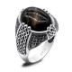 Anillo clásico de plata de ley s925 hecho a mano para hombre, ágata Natural, regalo de fiesta, joyería Türkiye, regalo de aniversario - malaquita tienda 36