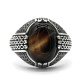 Anillo clásico de plata de ley s925 hecho a mano para hombre, ágata Natural, regalo de fiesta, joyería Türkiye, regalo de aniversario - malaquita tienda 36