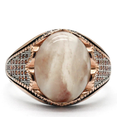 Anillos de plata 925 con piedra de cuarzo Natural para hombre, joyería de oro rosa, regalos para amantes, joyería de compromiso para boda, anillos de plata Anillos de plata 925 con piedra de cuarzo Natural para hombre, joyería de oro rosa, regalos para amantes, joyería de compromiso para boda, anillos de plata