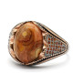Anillo de plata 925 para hombre con piedra de ágata loca Natural, joyería de oro rosa, regalos del Día de San Valentín, anillos de compromiso para hombre y mujer - malaquita tienda 36