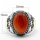 Anillo de Plata de Ley 925 con piedra de ágata Natural para hombre, estilo Punk turco, alas clásicas Retro, regalos exquisitos de joyería para hombres y mujeres - malaquita tienda 36