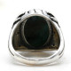 Plata de Ley 925 piedra de Fénix Natural hombres mujeres anillos de moda Punk hombres joyería anillos Tailandia plata novio regalo fiesta - malaquita tienda 36