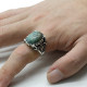 Plata de Ley 925 piedra de Fénix Natural hombres mujeres anillos de moda Punk hombres joyería anillos Tailandia plata novio regalo fiesta - malaquita tienda 36