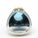 Anillo de circón cúbico de plata de ley S925 para hombres y mujeres, joyería Türkiye de alta calidad con gema roja ovalada, regalo de San Valentín Vintage - malaquita tienda 36
