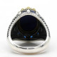 Joyería turca, anillo de Plata de Ley 925 con ojo de tigre azul Natural para hombre, anillos de joyería para hombre y mujer estilo Punk de circón Vintage - malaquita tienda 36