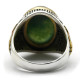 Anillo de plata S925, piedra de ágata india Natural hecha a mano, regalo de fiesta y Festival para hombre, anillo conmemorativo de diseño Retro - malaquita tienda 36