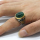 Anillo de plata S925, piedra de ágata india Natural hecha a mano, regalo de fiesta y Festival para hombre, anillo conmemorativo de diseño Retro - malaquita tienda 36