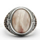 Anillo de plata de ley S925 para hombre, joyería clásica Vintage de cuarzo Natural hecha a mano, regalo para fiesta y vacaciones - malaquita tienda 36