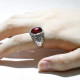 Anillo de plata S925 para hombre y mujer, diseño estilo Türkiye, regalo hecho a mano, calidad AAA, joyería roja, regalo de vacaciones - malaquita tienda 36