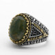 Nuevo anillo ovalado de plata 925 con piedra de ágata india Natural, joyería a la moda para hombres y mujeres, anillo de compromiso/boda de tendencia Punk turca - malaquita tienda 36