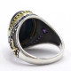 Anillo de plata S925, anillo de ojo de tigre azul para hombres, joyería de diseño tallado, regalo de cumpleaños único hecho a mano - malaquita tienda 36