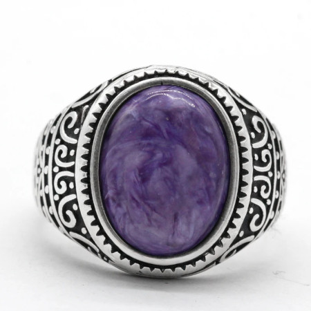 Anillo de plata 925 para hombre con piedra de dragón púrpura Natural, joyería de plata, regalos del Día de San Valentín, anillos de compromiso para hombre y mujer Anillo de plata 925 para hombre con piedra de dragón púrpura Natural, joyería de plata, regalos del Día de San Valentín, anillos de compromiso para hombre y mujer