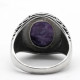Anillo de plata 925 para hombre con piedra de dragón púrpura Natural, joyería de plata, regalos del Día de San Valentín, anillos de compromiso para hombre y mujer - malaquita tienda 36