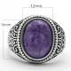 Anillo de plata 925 para hombre con piedra de dragón púrpura Natural, joyería de plata, regalos del Día de San Valentín, anillos de compromiso para hombre y mujer - malaquita tienda 36