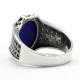 Anillo de plata pura S925, regalo de lapislázuli natural, regalo hecho a mano para fiesta de vacaciones para hombres al por mayor, joyería exquisita - malaquita tienda 36