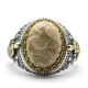 Anillo hecho a mano a la moda para hombre, joyería, piedra de coral de oro natural, anillo de plata s925 hecho a mano, regalo de fiesta para hombre - malaquita tienda 36