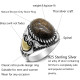Anillo hecho a mano de plata de ley S925, piedra gris bronce Natural, regalo de vacaciones para fiesta de vacaciones Punk Türkiye - malaquita tienda 36