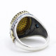 Anillo de plata pura S925, joyería con incrustaciones de turquesa natural, nuevo regalo hecho a mano para hombres, joyería de moda para la primera vez - malaquita tienda 36