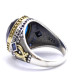 Joyería de plata S925 para hombre, estilo punk, cristal azul cúbico, anillo de fiesta antiguo hecho a mano de Türkiye, lujoso y auténtico - malaquita tienda 36