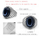 Anillo de plata de ley 925, regalo hecho a mano para hombres y mujeres, piedra de ágata de ojo natural, anillo de corona vintage, regalo de hombre CZ negro - malaquita tienda 36