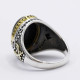 Anillo de plata S925, joyería hecha a mano para hombre, piedra de ojo de tigre azul Natural, regalo de fiesta Retro de lujo ligero para hombre - malaquita tienda 36