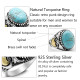 Nuevo Anillo de Plata de Ley 925 con turquesa Natural para hombre, alas Punk turcas, exquisito anillo de fiesta de cóctel para hombres y mujeres para amigos - malaquita tienda 36