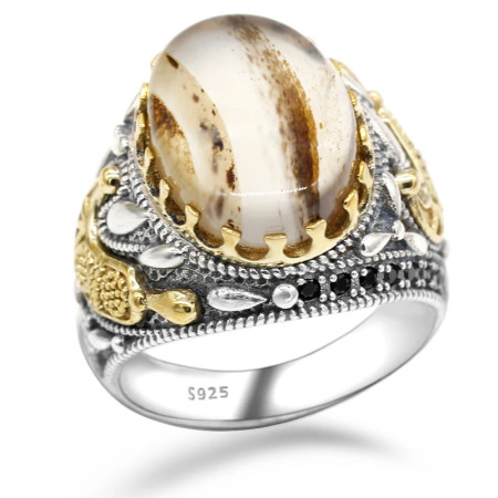 Gran oferta, anillo de Plata de Ley 925, joyería turca, anillo de piedra de ágata oceánica, anillo de espinela negra para hombre, joyería alta Gran oferta, anillo de Plata de Ley 925, joyería turca, anillo de piedra de ágata oceánica, anillo de espinela negra para hombre, joyería alta