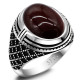 Anillo de hombre con incrustaciones de ágata Natural, conjunto de joyería de anillo de plata 925, anillo de pareja mayor de moda de alta calidad para mujer - malaquita tienda 36