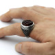 Anillo de hombre con incrustaciones de ágata Natural, conjunto de joyería de anillo de plata 925, anillo de pareja mayor de moda de alta calidad para mujer - malaquita tienda 36