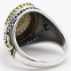 Anillo de plata pura S925, nuevo lanzamiento, circonita azul, regalo hecho a mano para hombre, joyería clásica de lujo para fiesta - malaquita tienda 36